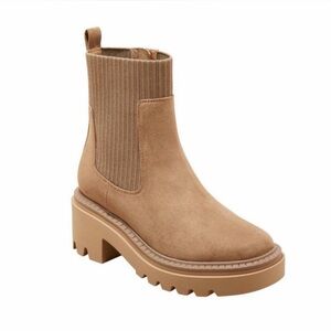 A new day Brown Chelsea style platform memory foam ankle boots
